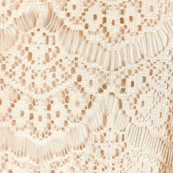 Jessica Simpson Size 10 Pastel Peach Lace Dress With Tie Waist & Keyhole Closure - Picture 8 of 10